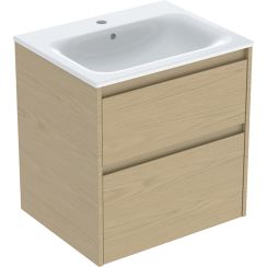 Geberit Selnova Square Waschtisch mit Unterschrank 60 cm eiche 504.138.PS.1
