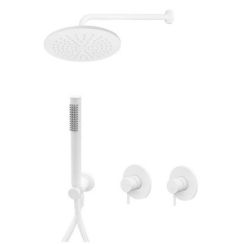 Paffoni Light Duschset Unterputz mit Kopfbrause weiß LIG010BO70ZSC3A