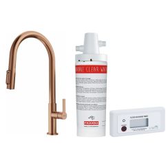 Set Küchenarmatur Franke Maris Slim Clear Water J Pull-Out 120.0736.602, Untertischfilter Franke Clear Water 133.0284.025