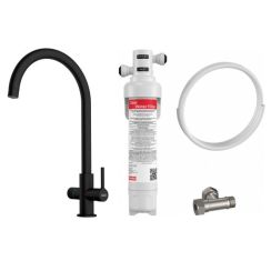 Set Küchenarmatur Franke Lina 120.0730.807, Untertischfilter Franke Clear Water 150.0730.809