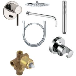 Set Kopfbrause Kludi A-QA 6433005-00, Badewannen- und Duscharmatur Kludi Bozz 387160576, 38624N, 6651405-00, 3912005-00, 610710500, 6054705-00