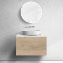 Set Badschrank Oltens Lun 60033060, Waschtischplatte Oltens Tera 63025990