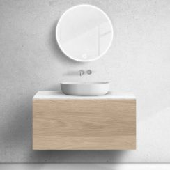 Set Badschrank Oltens Lun 60034060, Waschtischplatte Oltens Tera 63026990