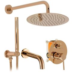 Rea Lungo Badewannen- und Duschset Unterputz kupfer REA-P7998