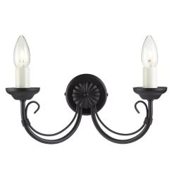 Elstead Lighting Chartwell Wandleuchte 2x60 W schwarz CH2-BLACK