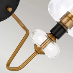 Elstead Lighting Armand Wandleuchte 2x40 W schwarz-messing DL-ARMAND2-AB