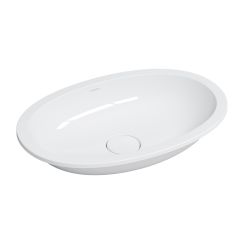 Omnires Shell M+ Waschbecken 54x34 cm oval Unterbauwaschbecken weiß glanz SHELL540UPBP