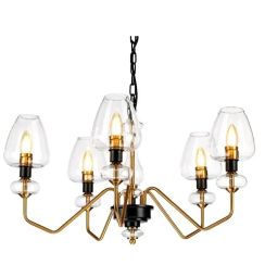 Elstead Lighting Armand Pendelleuchte 5x40 W schwarz-messing DL-ARMAND5-AB