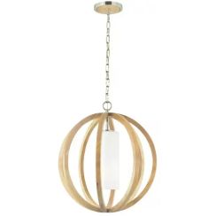 Elstead Lighting Allier Pendelleuchte 1x60 W holz FE-ALLIER-P-S-LW