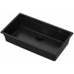 Ruvetti Latios Granitspüle 74.5x43.5 cm schwarz 3001LA_FB80_P