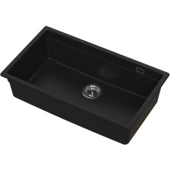 Ruvetti Latios Granitspüle 74.5x43.5 cm schwarz 3001LA_BC80_P