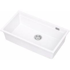 Ruvetti Latios Granitspüle 74.5x43.5 cm weiß 3001LA_WH80_P