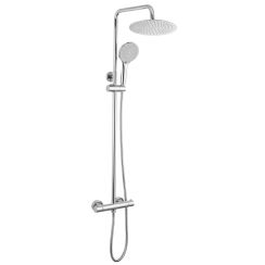 Rea Lungo Duschset Wandmontage mit Thermostat mit Kopfbrause chrom REA-P6735