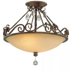 Elstead Lighting Chateau Deckenlampe 2x60 W braun FE-CHATEAU-SF