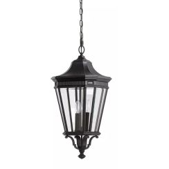 Elstead Lighting Cotswold Lane Hängelampe für den Außenbereich 3x60 W schwarz FE-COTSLN8-L-BK