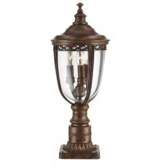 Elstead Lighting English Bridle Stehleuchte für den Außenbereich 3x60 W braun FE-EB3-M-BRB