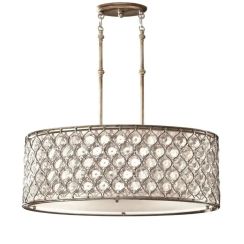 Elstead Lighting Lucia Pendelleuchte 3x60 W silber FE-LUCIA-P-A