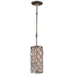 Elstead Lighting Lucia Pendelleuchte 1x60 W silber FE-LUCIA-P-D