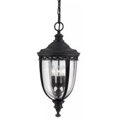 Elstead Lighting English Bridle Hängelampe für den Außenbereich 3x60 W schwarz FE-EB8-L-BLK