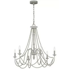 Elstead Lighting Maryville Pendelleuchte 6x60 W grau/aschfarben FE-MARYVILLE6