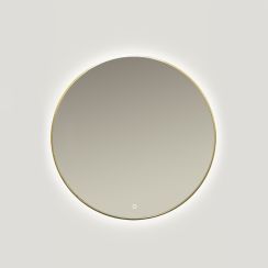 Ars Longa Lumio Spiegel 80x80 cm rund mit Beleuchtung gold LED-LUMIO80-Z
