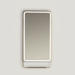 Ars Longa Venti Spiegel 55x110 cm rechteckig mit Beleuchtung gold LED-VENTI55110-Z