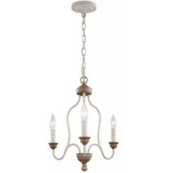 Elstead Lighting Hartsville Pendelleuchte 3x40 W weiß-holz FE-HARTSVILLE3