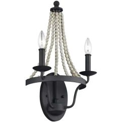 Elstead Lighting Nori Wandleuchte 2x40 W holz FE-NORI2-DWZ