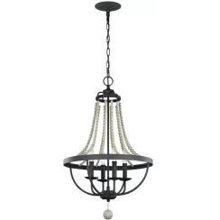 Elstead Lighting Nori Pendelleuchte 4x40 W holz FE-NORI4-DWZ