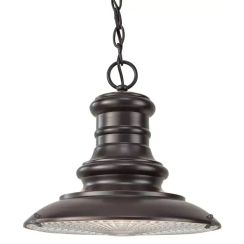 Elstead Lighting Redding Station Pendelleuchte 1x60 W braun FE-REDDING8-M-RB