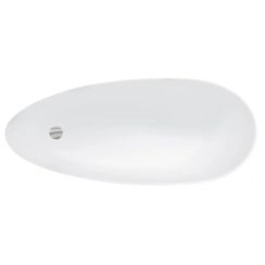 Besco Keya Freistehende Badewanne 165x71 cm oval weiß #WMD-165-KKW