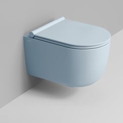 Ceramica Dolomite Mirto Round WC-Becken hängend Spülrandlos mit Wirbelspülung blau Matte D474971