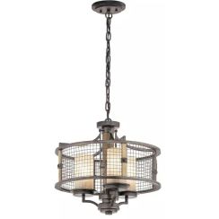 Elstead Lighting Ahrendale Pendelleuchte 3x60 W braun KL-AHRENDALE3