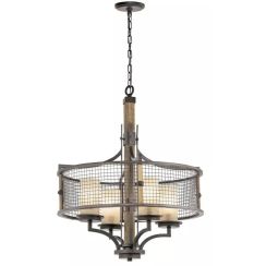 Elstead Lighting Ahrendale Pendelleuchte 4x60 W braun KL-AHRENDALE4