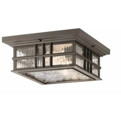 Elstead Lighting Beacon Square Deckenleuchte für den Außenbereich 2x60 W braun KL-BEACON-SQUARE-F-OZ