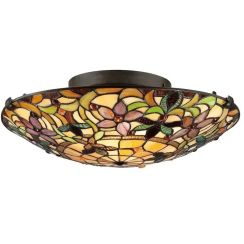 Elstead Lighting Kami Deckenlampe 2x60 W braun QZ-KAMI-F