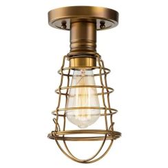Elstead Lighting Mixon Deckenlampe 1x60 W messing QZ-MIXON-SF-WS