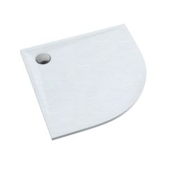 Schedline Libra White Stone Halbrunde Duschwanne 90x90 cm weiß 3SP.L1O-9090/B/ST