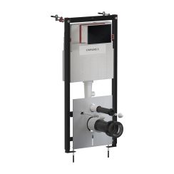 Omnires Flush Set WC-Vorwandelement mit Betätigungsplatte in der hängenden Schüssel STFWC1R45-RBL