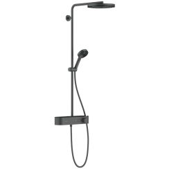 Hansgrohe Pulsify Duschset Wandmontage mit Thermostat mit Kopfbrause chrom-schwarz 24221340