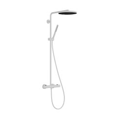 Hansgrohe Pulsify S Puro Duschset Wandmontage mit Thermostat mit Kopfbrause weiß 24222700