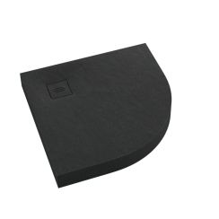 Schedline Nonlimits Black Stone Halbrunde Duschwanne 90x90 cm schwarz 3ST.N1O-9090/C/ST-M1/C/ST