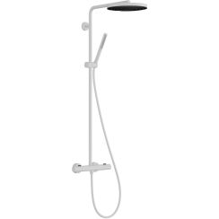 Hansgrohe Pulsify S Puro Duschset Wandmontage mit Thermostat mit Kopfbrause weiß 24223700