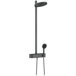Hansgrohe Pulsify S Duschset Wandmontage mit Thermostat chrom-schwarz 24241340