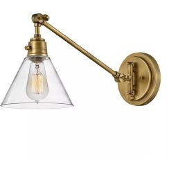 Elstead Lighting Arti Wandleuchte 1x60 W messing HK-ARTI-1W-HB-CG