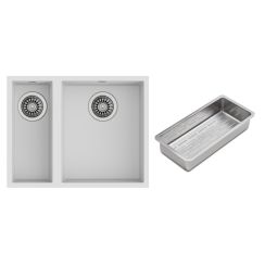 Set Tegranit-Spüle Teka Square 115260033, Abtropfbecken Teka 40199072