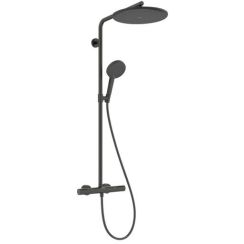 Hansgrohe Raindance Alive S Duschset Wandmontage mit Thermostat mit Kopfbrause schwarz 24594340