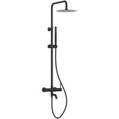 Balneo Cascade Duschset Wandmontage mit Kopfbrause schwarz H0301060505
