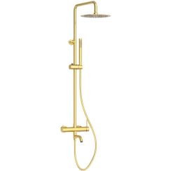 Balneo Cascade Duschset Wandmontage mit Kopfbrause gold H0301030505