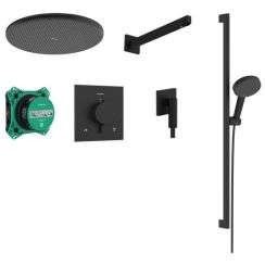 Hansgrohe Raindance Alive Select S Duschset Unterputz mit Thermostat mit Kopfbrause schwarz 24622670